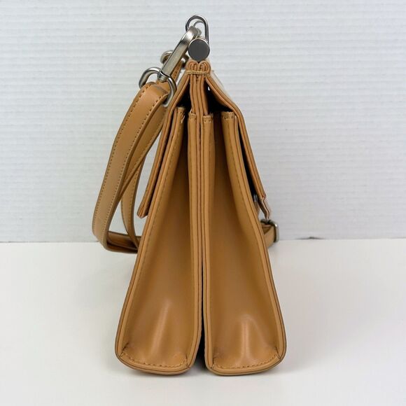 Pixie Mood Nadia Crossbody Bag Sand Beige Vegan Leather Purse Flap Closure Small - Picture 4 of 14